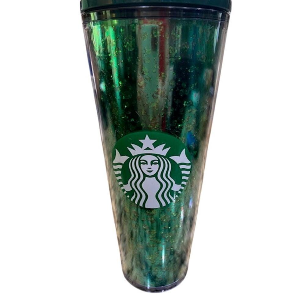 Starbucks 2019 Green Glitter 24 oz‎ Cold Cup Venti Tumbler